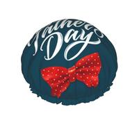 Cuffia da doccia, per la festa del papà, riutilizzabile, impermeabile, cuffia per capelli per doccia, doppio strato, fascia elastica per capelli lunghi