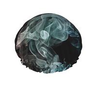 Cuffia da doccia psichedelica, riutilizzabile, a doppio strato, impermeabile, con fascia elastica, per bagno, spa, salone, doccia, per donne e uomini