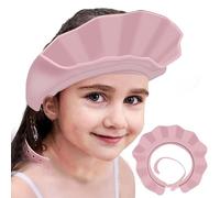Cuffia da doccia regolabile in silicone per bambini - Protezione impermeabile dei capelli per fare il bagno e lo shampoo - Cuffia da bagno per bambini (rosa)