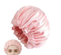 Cuffia da doccia riutilizzabile a 2 strati impermeabile elastico lavabile per lunghe, vasca da bagno, spa, casa, soggiorno, amici, colleghi