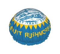 Cuffia da doccia riutilizzabile con bandiera del Sud Dakota da donna, cappello da bagno a doppio strato impermeabile, essenziale per il trattamento dei capelli