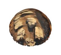 Cuffia da doccia riutilizzabile con stampa Mountain At Sunrise per donne cuffie da doccia con elastico a doppio strato per capelli lunghi