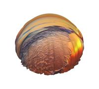 Cuffia da doccia riutilizzabile da donna, impermeabile, a doppio strato, bella alba tropicale sulla spiaggia, cuffia da doccia per donne, spa salone, grandi dimensioni per tutte le lunghezze di