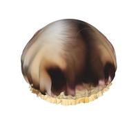 Cuffia da doccia riutilizzabile per donne e uomini, grande, impermeabile, lavabile, cuffia da bagno per furetti, fascia elastica, a doppio strato, per capelli lunghi, trecce