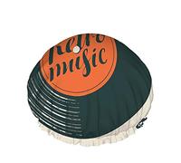 Cuffia da doccia riutilizzabile per musica retrò Giradischi in vinile vintage Scrittura a mano Lettering Cultura classica Cuffia da doccia grande Cuffia per capelli da doccia, Cuffia da bagno, Copri