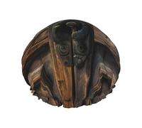 Cuffia da doccia rustica in legno anticato, da donna, riutilizzabile, traspirante, con chiusura regolabile