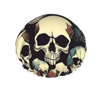 Cuffia da doccia Skull Skeleton con un doppio strato di, tiene bene i capelli sia che li usi durante la doccia o il bagno.