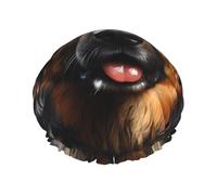 Cuffia da doccia stampata con pastore tedesco, riutilizzabile, appositamente progettata per i capelli lunghi delle donne, struttura a doppio strato, adatta per il bagno.