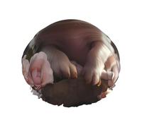 Cuffia da doccia stampata con simpatico maialino, riutilizzabile, appositamente progettata per i capelli lunghi delle donne, struttura a doppio strato, adatta per il bagno.