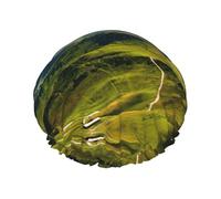 Cuffia da doccia verde montagna per le donne, cuffie da bagno elastiche e riutilizzabili, cuffia da doccia a doppio strato impermeabile, cuffie da doccia da bagno