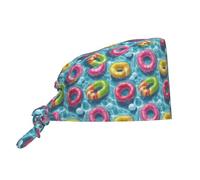 Cuffia da donna e uomo, comoda, morbida, colorata, con anello da nuoto, regolabile, da lavoro, per infermiere, chirurgiche, per donne e uomini, con fascia per il sudore