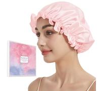 Cuffia da Donna in Seta di Gelso 100%, 6A, per Capelli Ricci e Lunghi, con Elastico, Confezioni Regalo