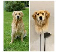Cuffia da golf per cani, personalizzabile, per ferro/5 legno/7 legno/ibrido, realizzata a mano (case 1)
