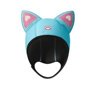 Cuffia da immersione con orecchie di gatto - Cappuccio termico in neoprene da 3 mm, flessibile e aderente, ideale per donne e bambini per snorkeling, surf, nuoto, immersioni, acqua comoda e resistente