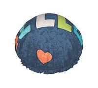 Cuffia da impermeabile Hello Love, cuffia da bagno elastica per capelli Cuffia da bagno per capelli con protezione ambientale, cappello da a doppio strato impermeabile