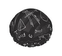 Cuffia da impermeabile matematica e geometria, cuffia elastica per capelli da bagno Protezione ambientale Cuffia da bagno per capelli, doppio strato impermeabile Cappello da da bagno