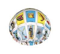 Cuffia da impermeabile Mexican Loteria con orlo elasticizzato Design reversibile per cuffia da per tutte le lunghezze di capelli