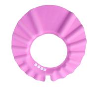Cuffia da Lavaggio per Bambini Rosa, EVA Regolabile | Protezione dagli Schizzi negli Occhi, Bottoni a Pressione in Plastica, Tessuto Elastico, per Bagno e Chioma