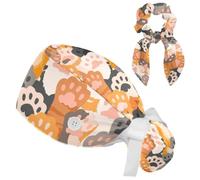 Cuffia da lavoro con scrunchies, copertura per capelli arcobaleno, fascia elastica per legare i capelli, cappelli da donna, Multicolore 60, S/XXL