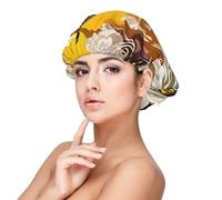 Cuffia da notte in raso con stampa Torre Eiffel, per adulti, mantiene l'acconciatura e garantisce un sonno confortevole, 33 cm, nero, taglia unica