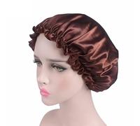 Cuffia da notte in raso di seta da donna Cuffia da bagno for doccia Cura dei capelli Bellezza Cofano Cappello Copricapo Fasce elastiche Strumenti for doccia da bagno (Color : Coffe)