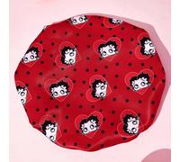 Cuffia da notte in satin a doppio strato, morbida e confortevole, con ampio bordo, motivo a pois, adatta per uso quotidiano domestico e per dormire, idea regalo rossa, idea regalo, festa, vacanza, San