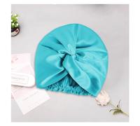 Cuffia da notte in seta Berretto da notte in seta con cuffia in di gelso al 100%, vera a doppia faccia for capelli, pelle, turbante per la cura dei capelli(Turquoise Blue)