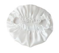 Cuffia da notte in seta, cappelli for donne, fascia for capelli con elastici, fasce for, accessori for per Donna(White,L)