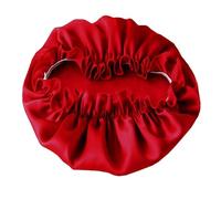 Cuffia da notte in seta, cappelli for donne, fascia for capelli con elastici, fasce for, accessori for per Donna(Red,L)
