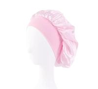 Cuffia da Notte in Seta Cappello da donna con bordo stretto elastico in seta liscia e satinata, for tutti i giorni, casa, casual, for dormire(Pink)