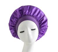 Cuffia da Notte in Seta Cappello da donna con bordo stretto elastico in seta liscia e satinata, for tutti i giorni, casa, casual, for dormire(Dark purple)
