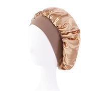 Cuffia da Notte in Seta Cappello da donna con bordo stretto elastico in seta liscia e satinata, for tutti i giorni, casa, casual, for dormire(Khaki)