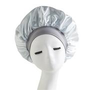 Cuffia da Notte in Seta Cappello da notte in raso, tessuto rotondo in seta, protezione for capelli, comfort, berretto for quattro stagioni(Silver)