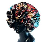 Cuffia da Notte in Seta Cuffia da notte in raso donna, a doppio strato, seta, grande, for signora, con stampa, fascia la testa(Color10)