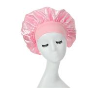 Cuffia da Notte in Seta Cuffia for capelli for donne che dormono, cuffia da notte a tesa larga, for ricci e for uomini(Pink)