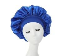 Cuffia da Notte in Seta Cuffia for capelli for donne che dormono, cuffia da notte a tesa larga, for ricci e for uomini(Blue)