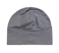 Cuffia da notte unisex per adulti in cotone con patch per il sonno, cappello per la testa, a righe