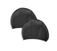 Cuffia da nuoto 2 pezzi, cuffia da nuoto in silicone unisex flessibile resistente all'acqua comoda copertura per la testa per adulti cuffie da nuoto per capelli lunghi e corti (Nera)