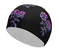 Cuffia da nuoto alla moda con fiori colorati, unisex, comoda e antiscivolo, per il tempo libero