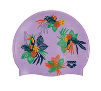 Cuffia da nuoto Arena Junior in silicone unisex con stampa per ragazzi e ragazze, comoda e resistente, per piscina, taglia unica, con tucani.