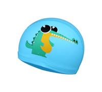 Cuffia da Nuoto Bambini, Cuffia da Piscina Bambina in Silicone, Cuffia Piscina Bambino Elastico Impermeabile Antiscivolo per Naso per Ragazzi Ragazza per Piscina Spa Terme (coccodrillo)