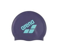 Arena Cuffia da nuoto unisex in silicone con logo grande, per donne e uomini, fitness, nuotatori, allenamento intensivo, durevole, morbida ed elastica, futuro crepuscolo/acqua
