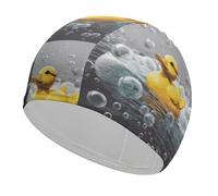 Cuffia da nuoto Bubble Duck, ad alta elasticità, per donne e uomini, resistente e impermeabile, mantiene i capelli asciutti, perfetta per piscina, spiaggia, nuoto
