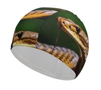 Cuffia da nuoto Cobra Snake ad alta elasticità, per donne e uomini, resistente e impermeabile, mantiene i capelli asciutti, perfetta per piscina, spiaggia, nuoto
