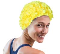 Cuffia da nuoto con fiori | Cuffia da nuoto alla con petali floreali | Comodo bagno per capelli lunghi e spessi, Goráo da bagno leggero, copertura per la testa di nuoto impermeabile