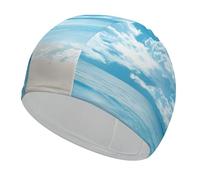 Cuffia da nuoto con paesaggio marino tropicale, unisex, per adulti, antiscivolo, comoda, resistente, facile da indossare e togliere, impermeabile, mantiene i capelli asciutti