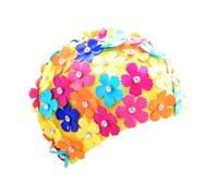 Cuffia da nuoto con strass e fiori, alla moda, per donne e ragazze, elegante cuffia da nuoto impermeabile per casa, bagno, appartamento, viaggi, spiaggia, piscina, uso in acqua aperta per proteggere i