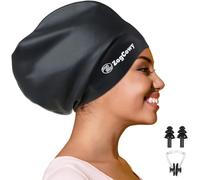 Cuffia da nuoto extra large da donna per trecce e dreadlocks, in silicone, mantiene i capelli asciutti, per extension di capelli lunghi, impermeabile, confezione da 1