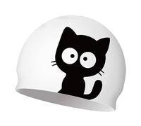 Cuffia da nuoto in silicone per ragazze dai 4 ai 12 anni, per capelli lunghi e corti, in silicone