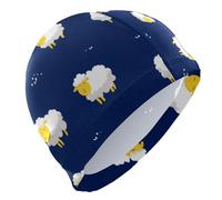 Cuffia da nuoto Lambs Dark Blue da uomo per principianti, cuffia da nuoto impermeabile per capelli corti da uomo, protezione per capelli e riduzione della resistenza, gorros para nadar en piscina muje